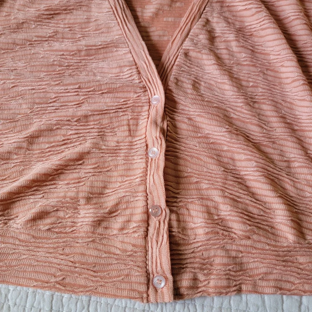 Walter Baker Matching Set Pink Textured Knit One Shoulder Dress Cardigan Medium